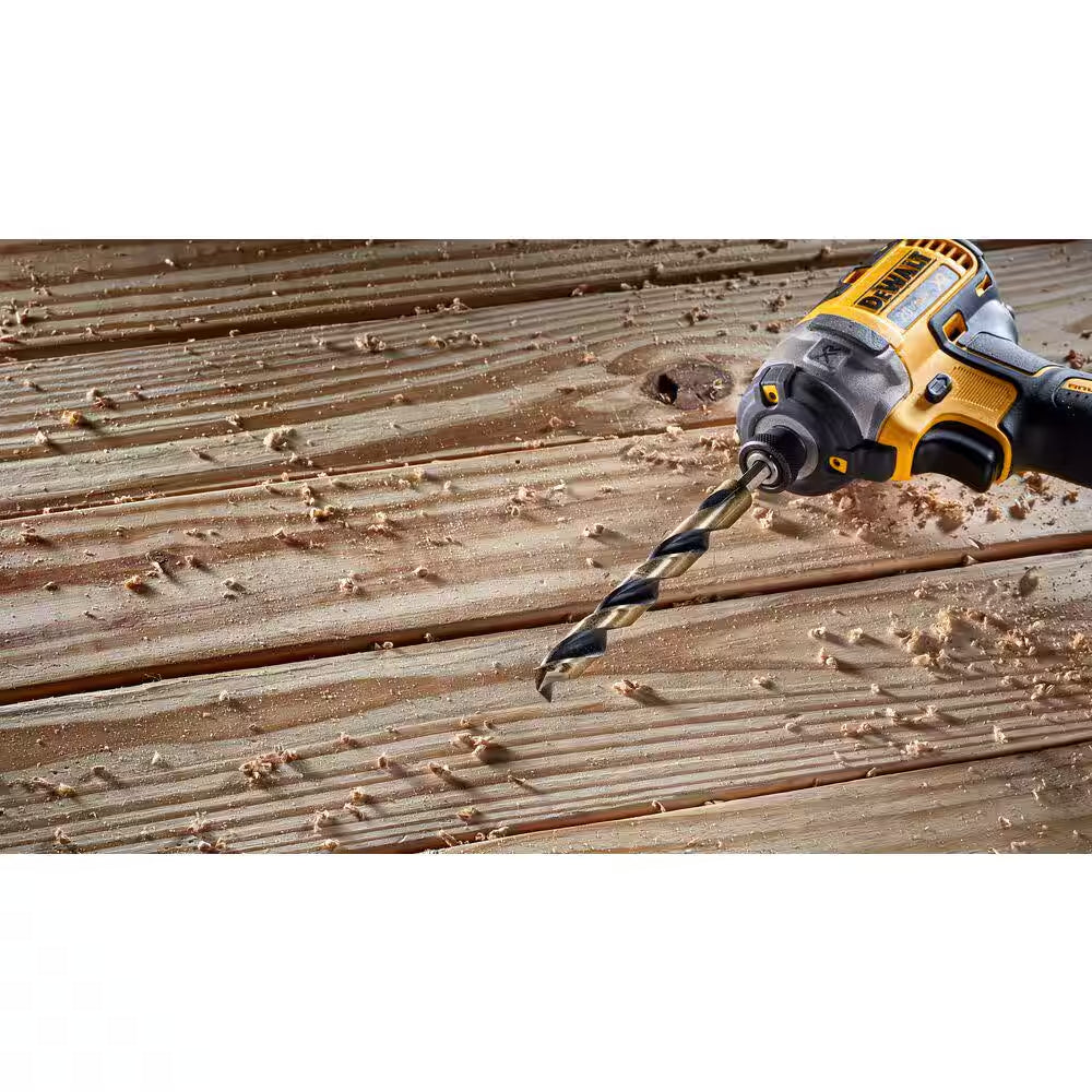 Black and Gold Impact Ready Metal Twist Drill Bit Set (12-Piece)