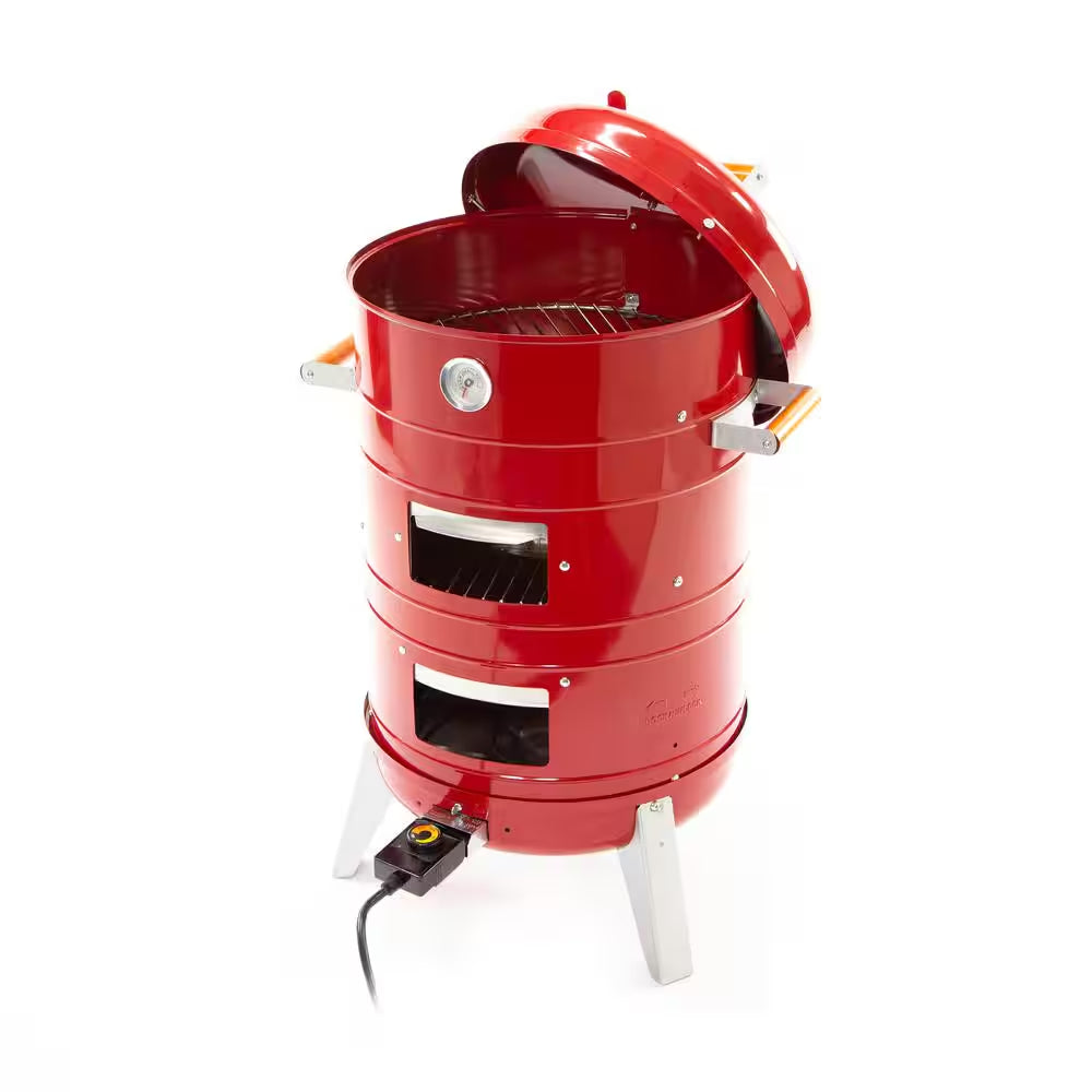 4-In-1 Electric or Charcoal Smoker and Grill