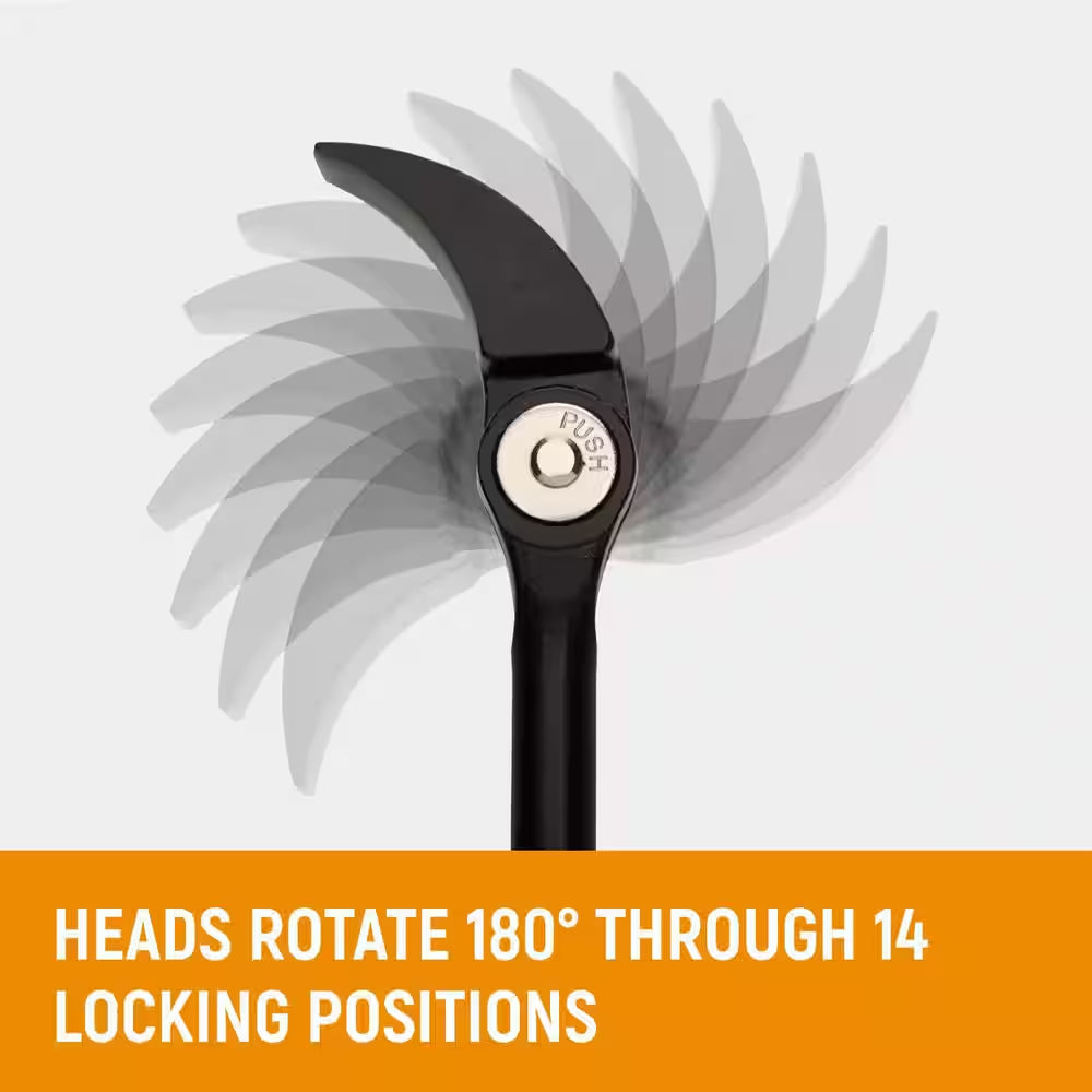 8 In., 10 In., and 16 In. Indexing Head Pry Bar Set (3-Piece)