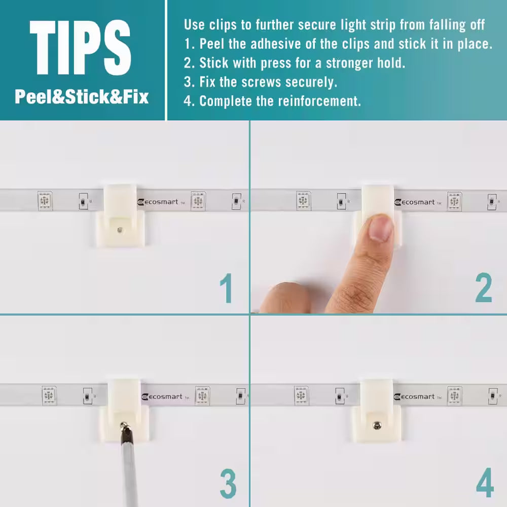 32.8 Ft. RGB Color Changing Dimmable LED Strip Light with Remote Control