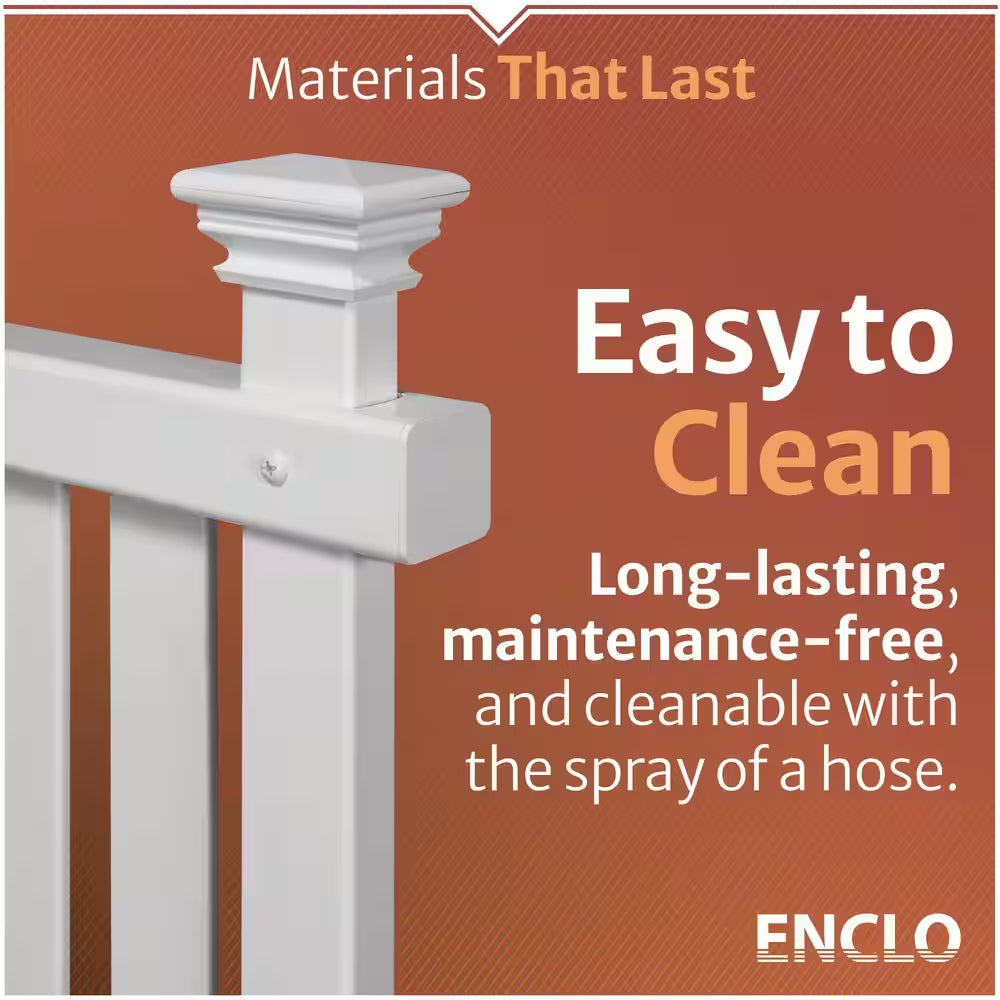 4 Ft. X 4 Ft. Premium White Vinyl Privacy Fence Panel Screen Enclosure