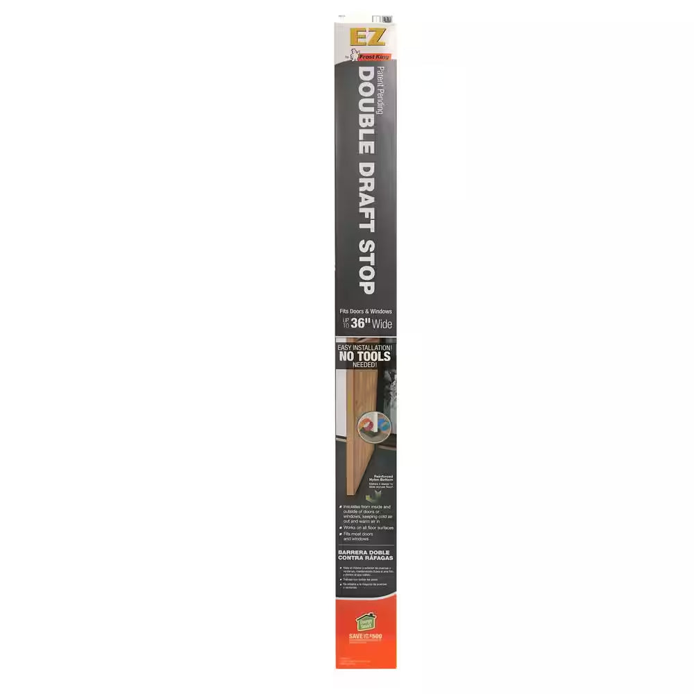 3-3/4 In. X 36 In. Brown Double Draft Stop for Doors or Windows