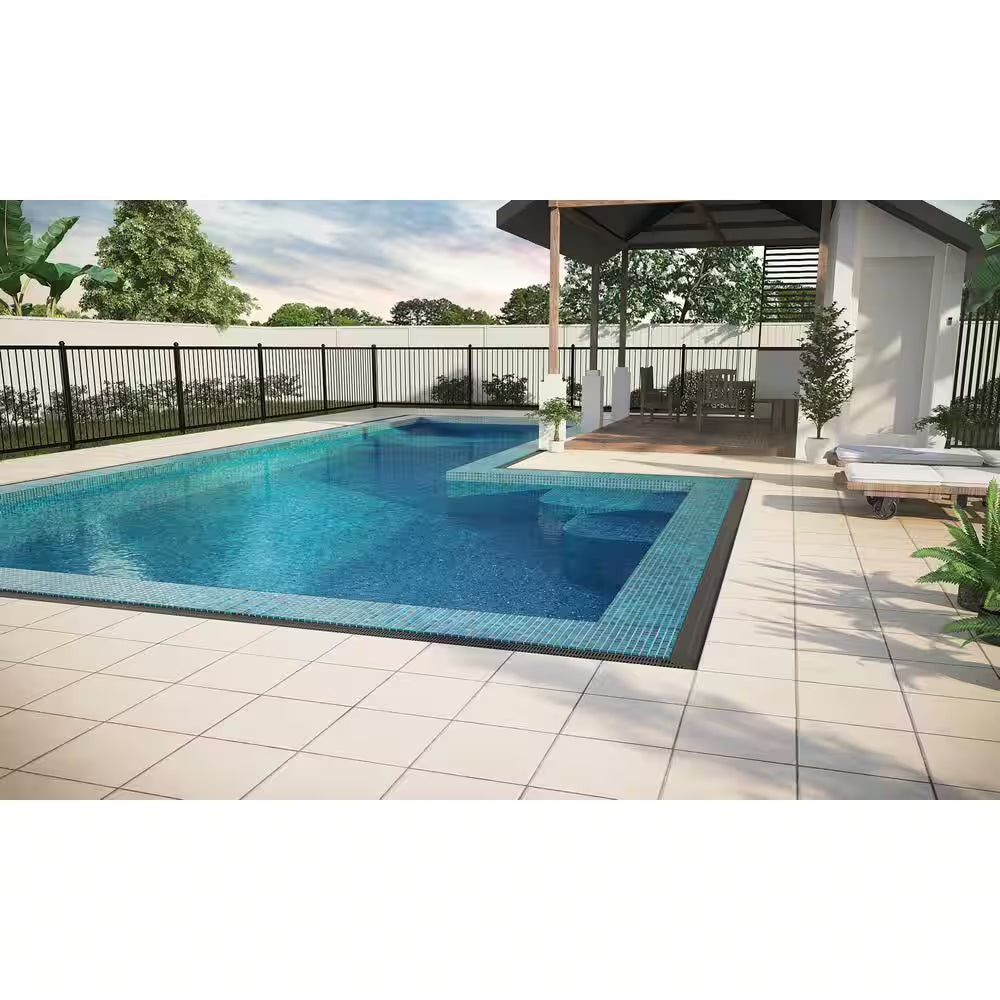 Compact Series 5.4 In. W X 3.2 In. D X 39.4 In. L Trench and Channel Drain with Black Grate