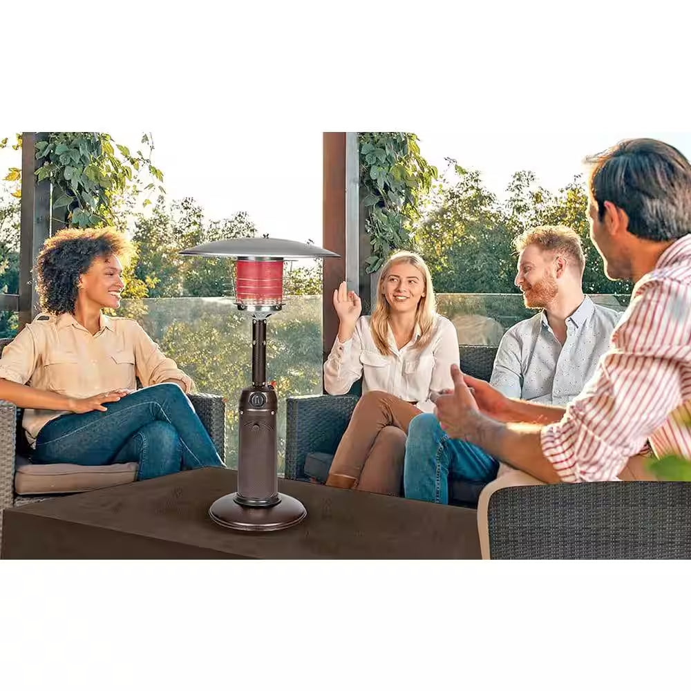 10,000 BTU Hammered Bronze Tabletop Propane Gas Patio Heater