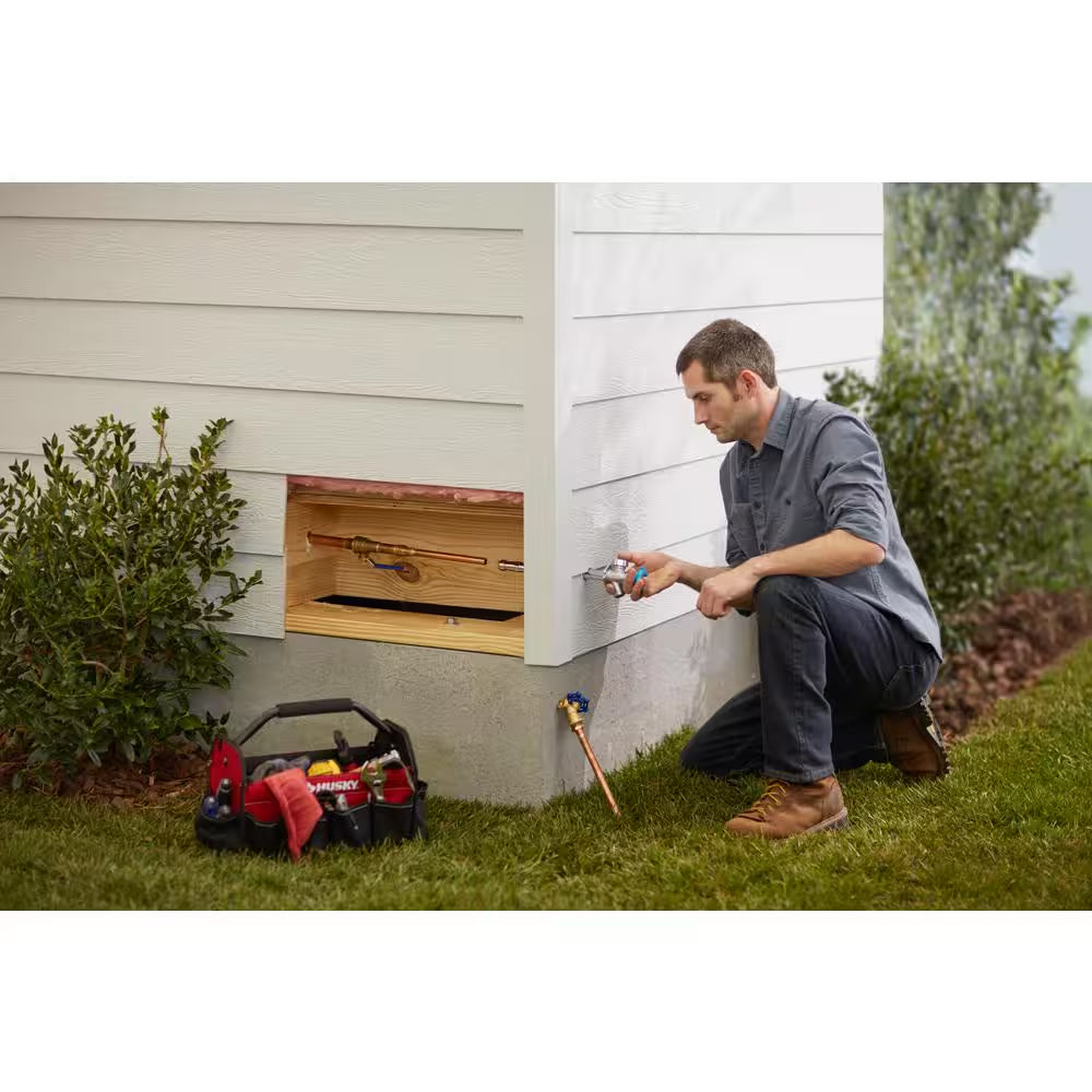 1/2 In. Push-To-Connect X 3/4 In. MHT X 12 In. Brass Anti-Siphon Frost Free Sillcock Valve