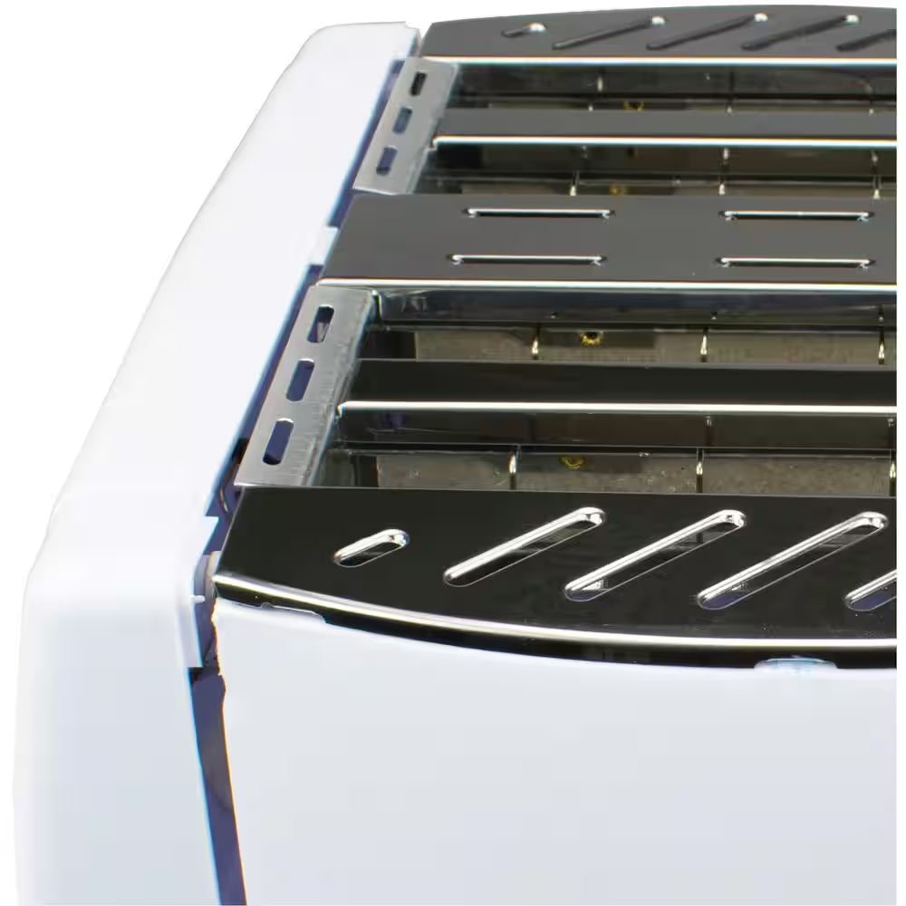 4-Slice White Toaster with Cool-Touch Exterior