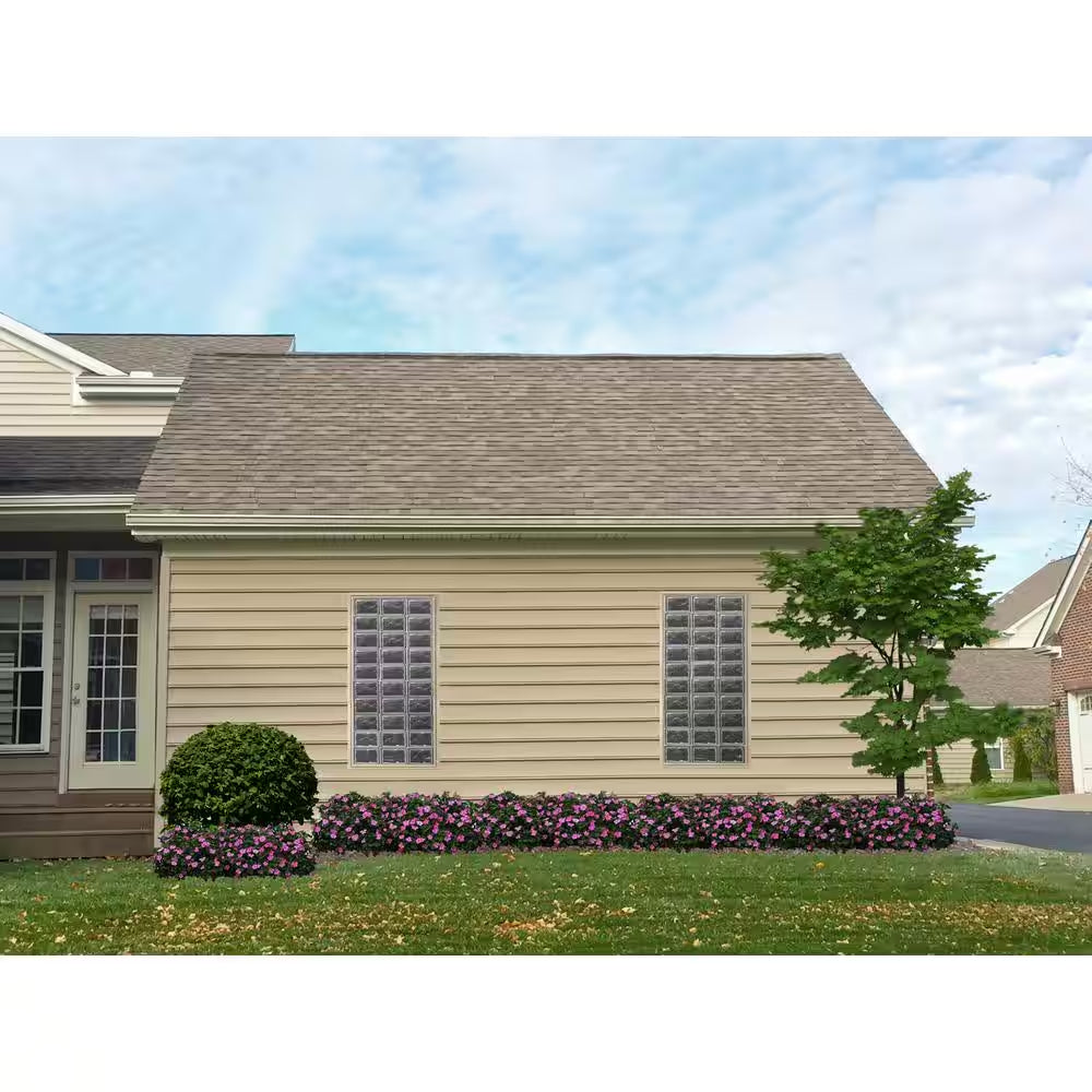 Nubio 4 In. Thick Series 6 In. X 8 In. X 4 In. (8-Pack) Wave Pattern Glass Block (Actual 5.75 X 7.75 X 3.88 In.)