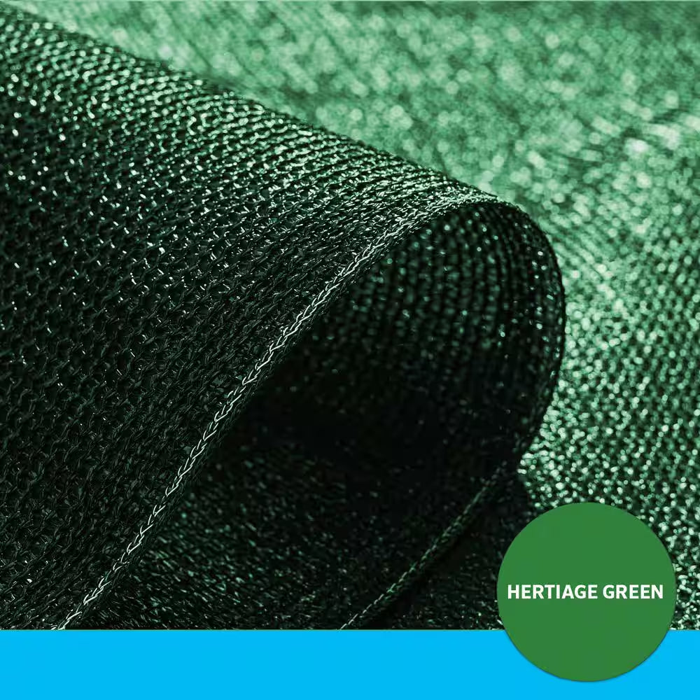 6 Ft. X 100 Ft. Shade Fabric Cloth Roll Heritage Green - 90% UV Block