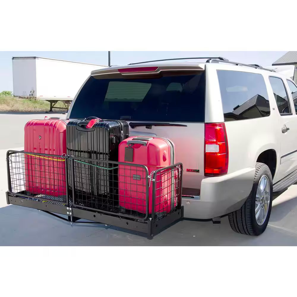 500 Lb. Capacity 60 In. X 20 In. Steel Folding Hitch Cargo Carrier for 2 In. Receiver