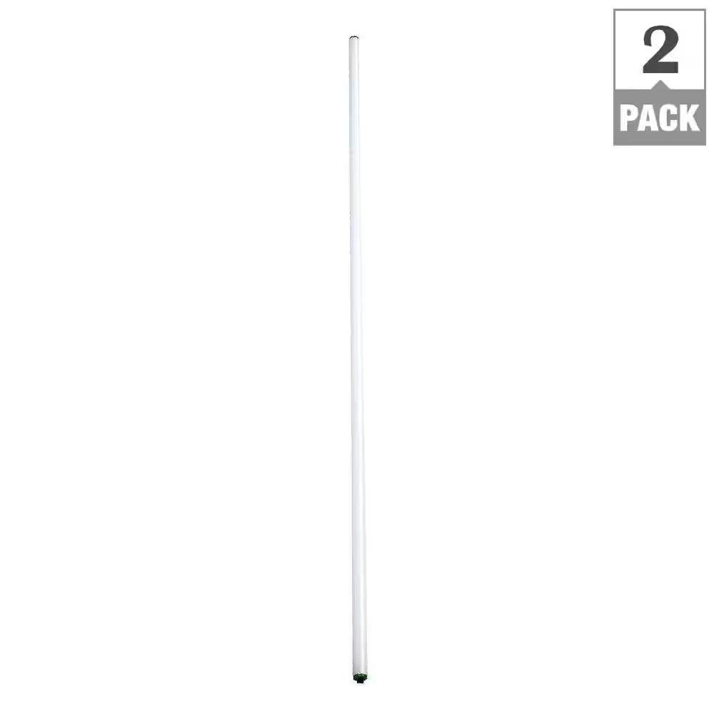 8 Ft. 110-Watt T12 Cool White 4100K High Output Linear Fluorescent Tube Light Bulb (2-Pack)