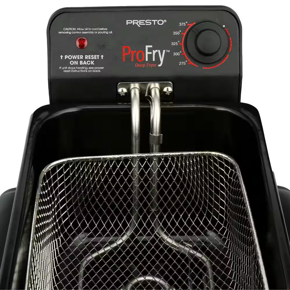 Professional 3.2 Qt. Stainless Steel Deep Fryer with Fry Basket