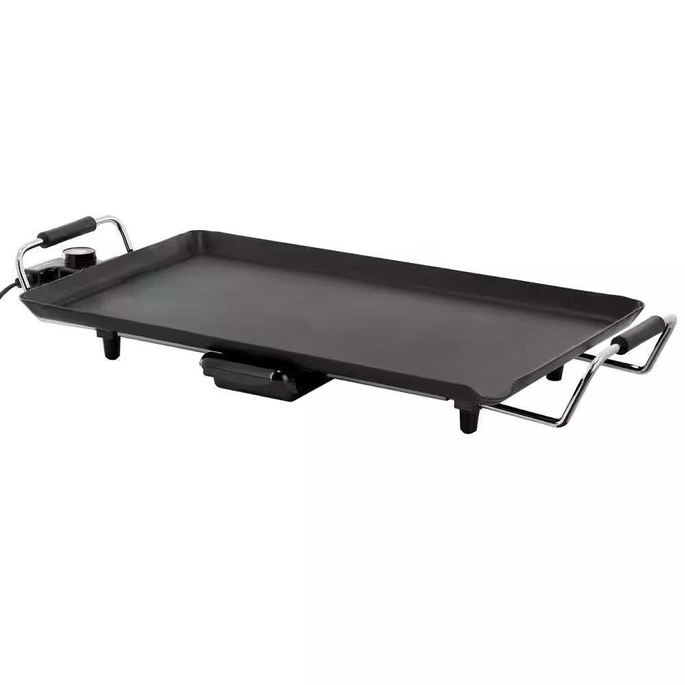 252Sq. In. Black Electric Indoor Grill with Drip Tray and Non-Stick Coating