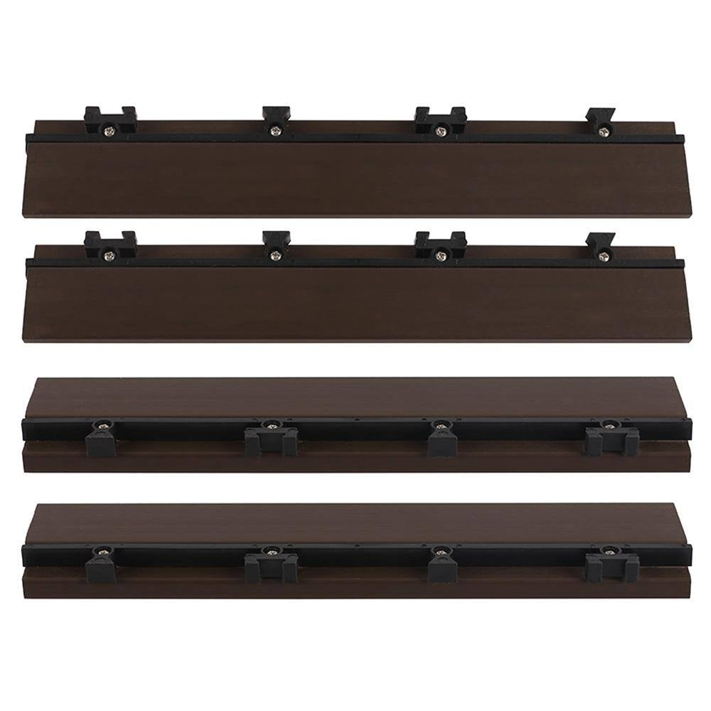 1/6 Ft. X 1 Ft. Quick Deck Composite Deck Tile Straight Fascia in Spanish Walnut (4-Pieces/Box)