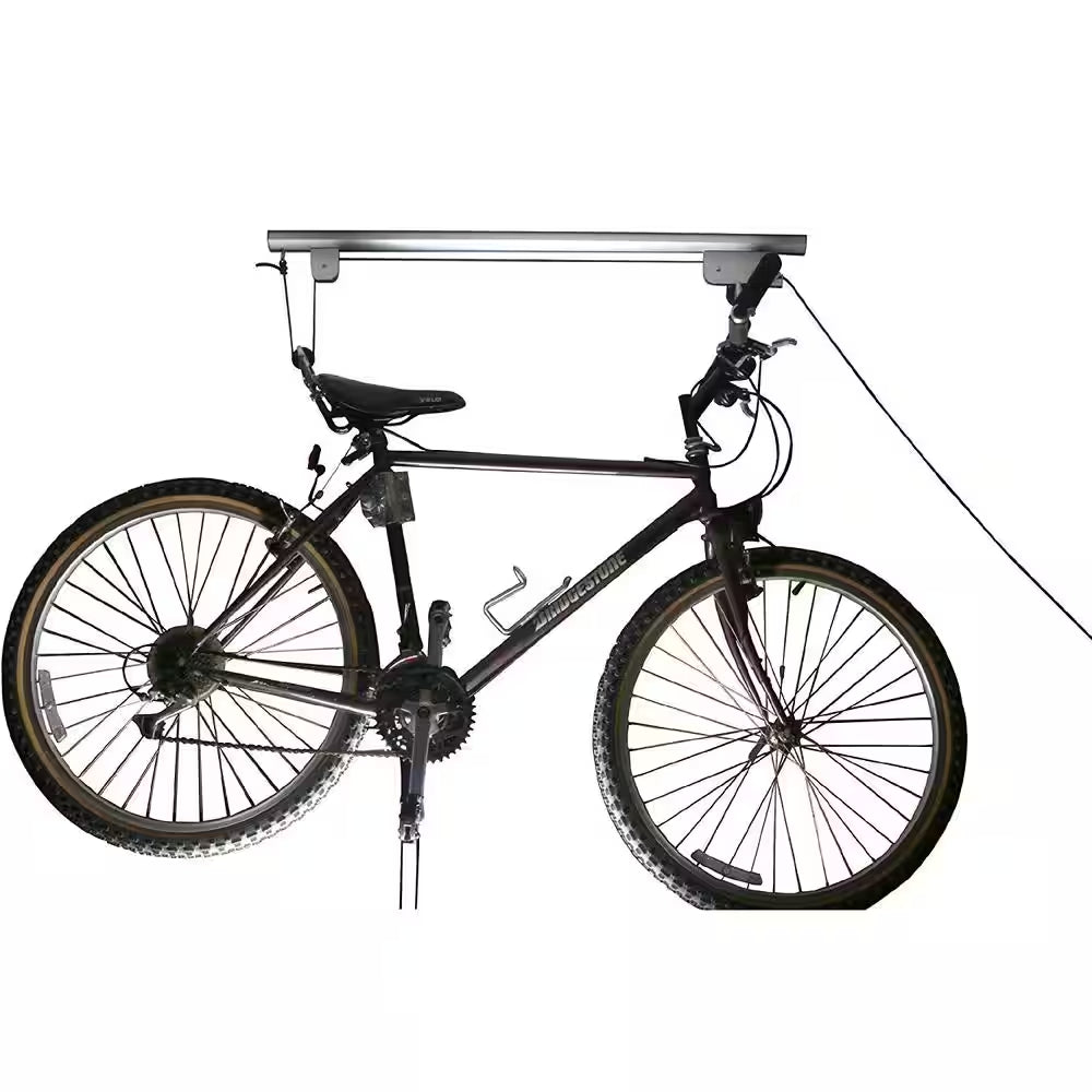 Black 1-Bike Ceiling Mount Heavy Duty Garage Bike Rack