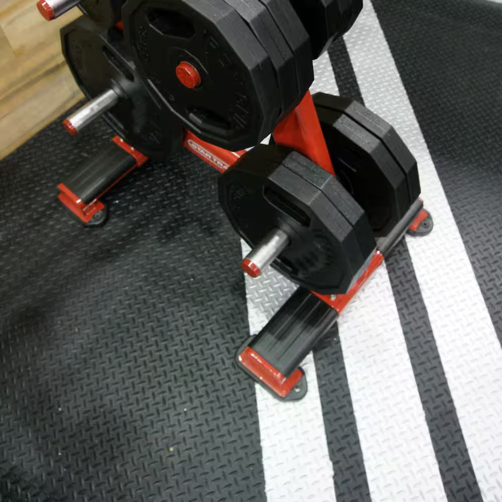 Diamond Plate 4 Ft. X 8 Ft. Black Rubber Flooring (32 Sq. Ft.)