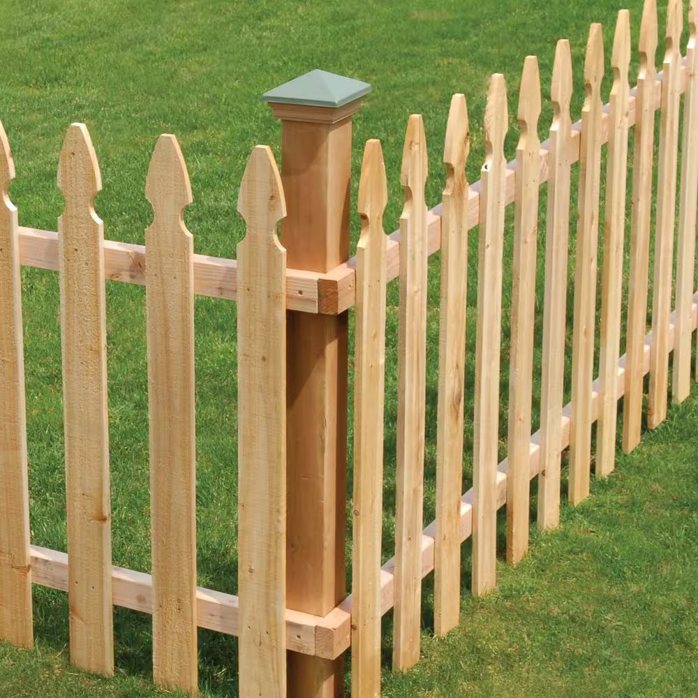 5/8 In. X 3-1/2 In. X 3-1/2 Ft. Western Red Cedar French Gothic Fence Picket (13-Pack)