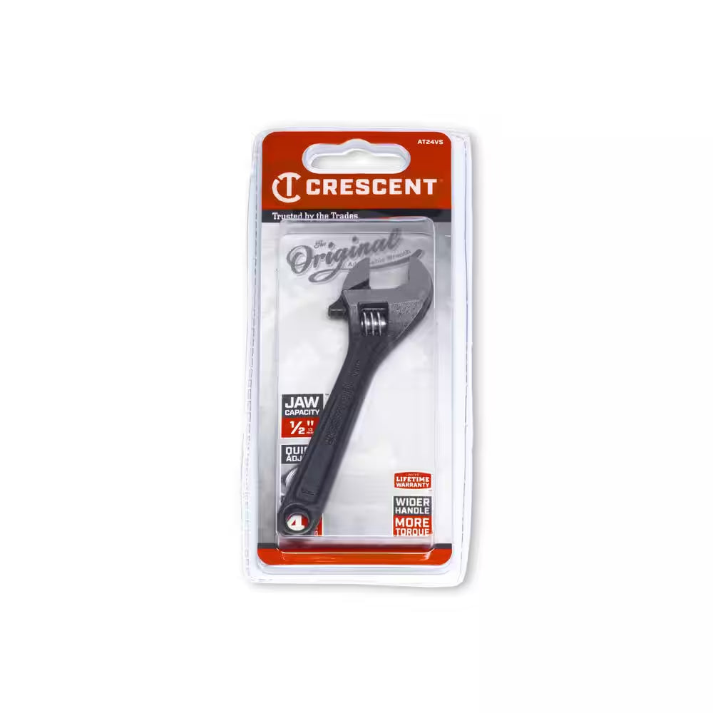 4 In. Black Oxide Adjustable Wrench