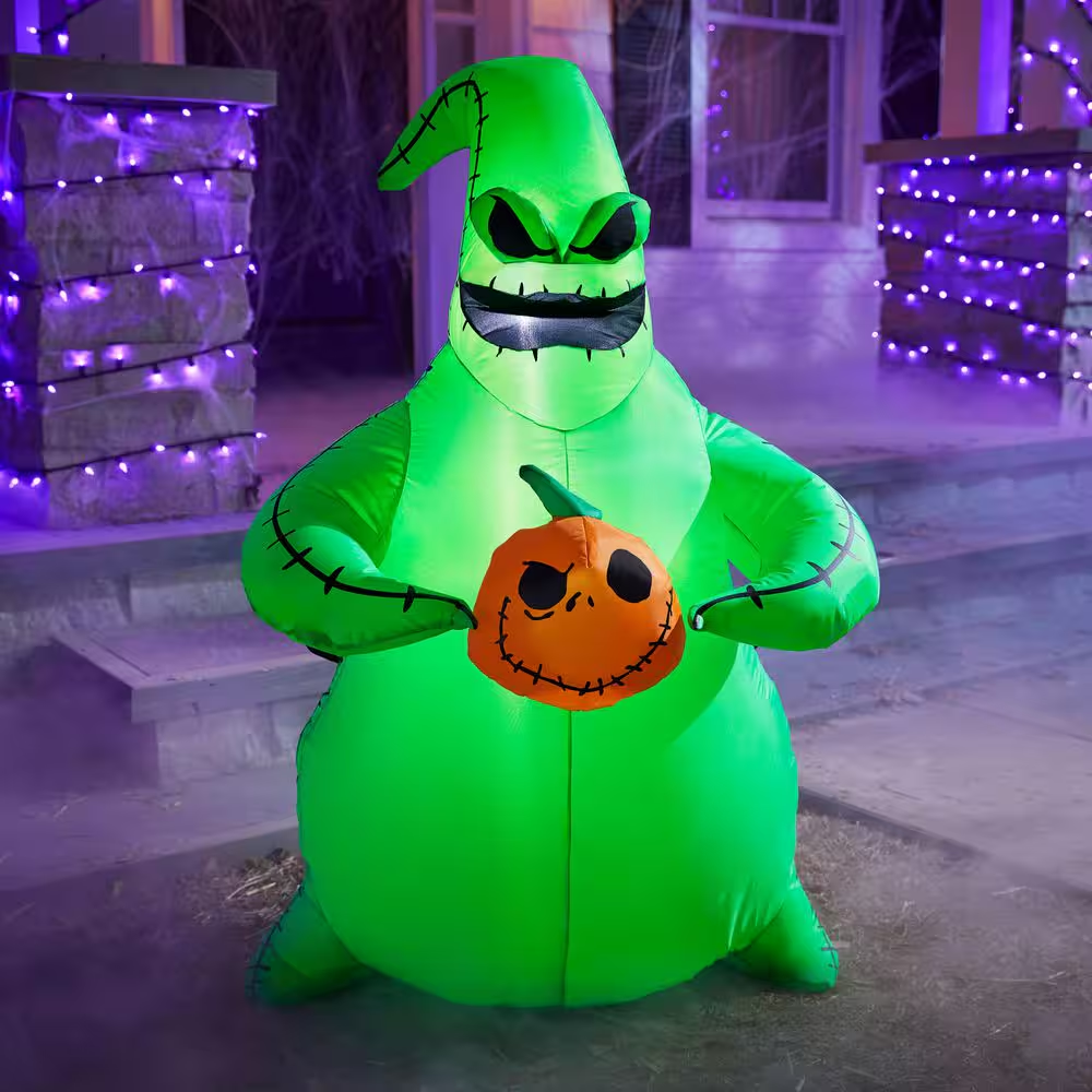 3.5 Ft LED Oogie Boogie with Pumpkin Inflatable Airblown® I5