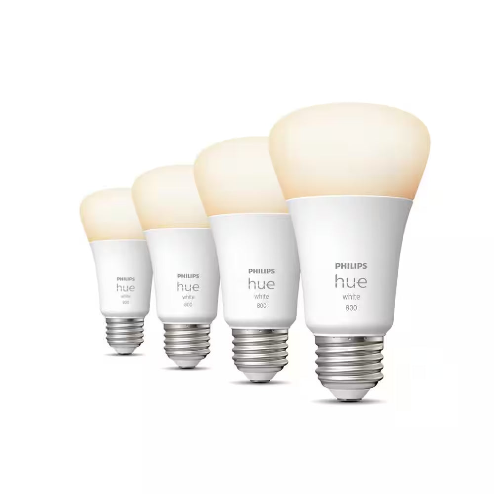 60-Watt Equivalent Soft White A19 Dimmable LED Smart Light Bulb 2700K (4-Pack)