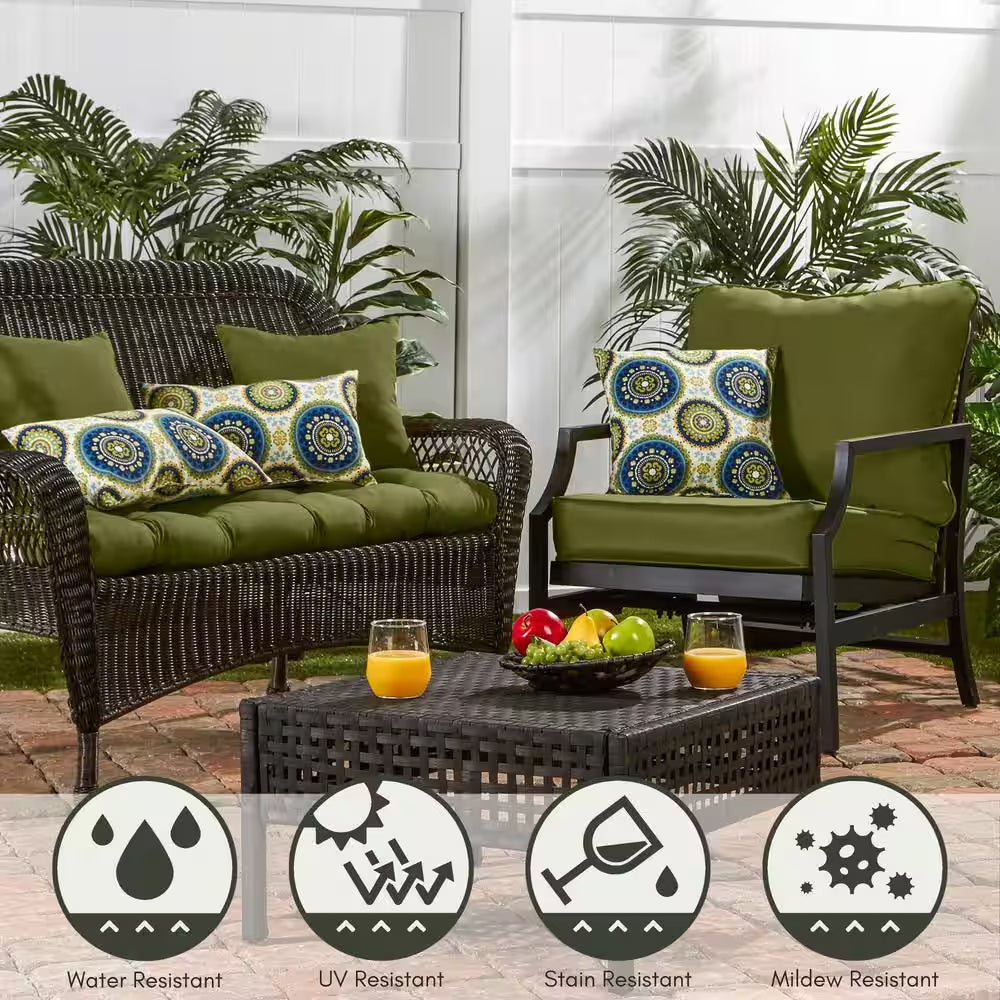 Summer Medallion Lumbar Outdoor Throw Pillow (2-Pack)