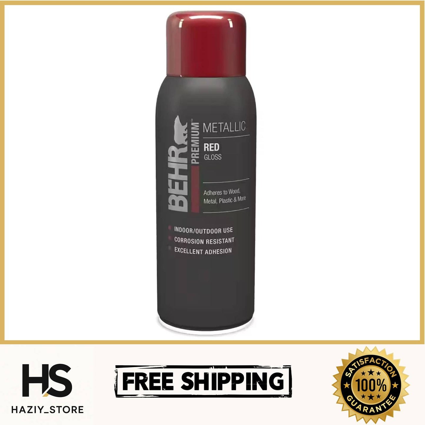 11 Oz. Red Gloss Interior/Exterior Metallic Spray Paint