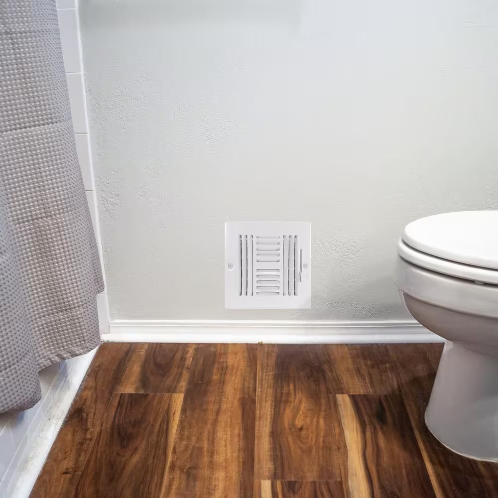 7-3/4 in X 7-3/4 in 4-Way Steel Wall/Ceiling Register, White