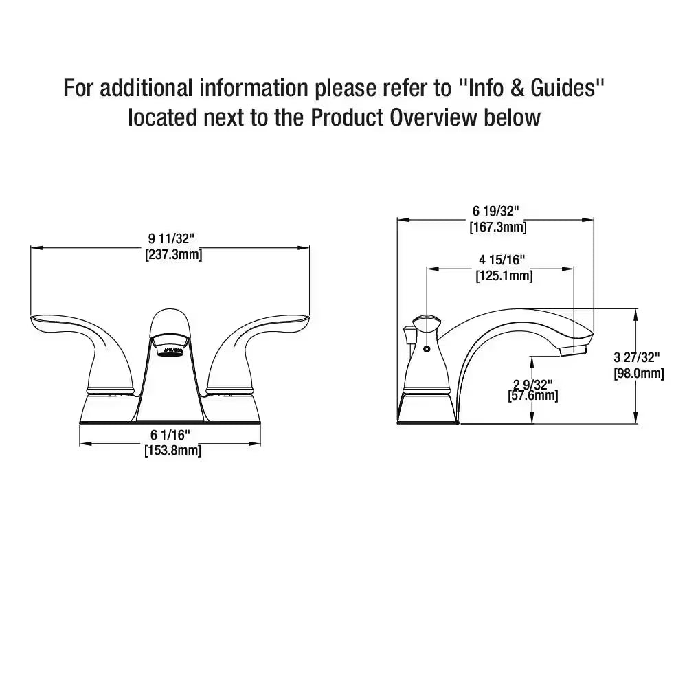 Builders 4 In. Centerset Double Handle Low-Arc Bathroom Faucet in Bronze
