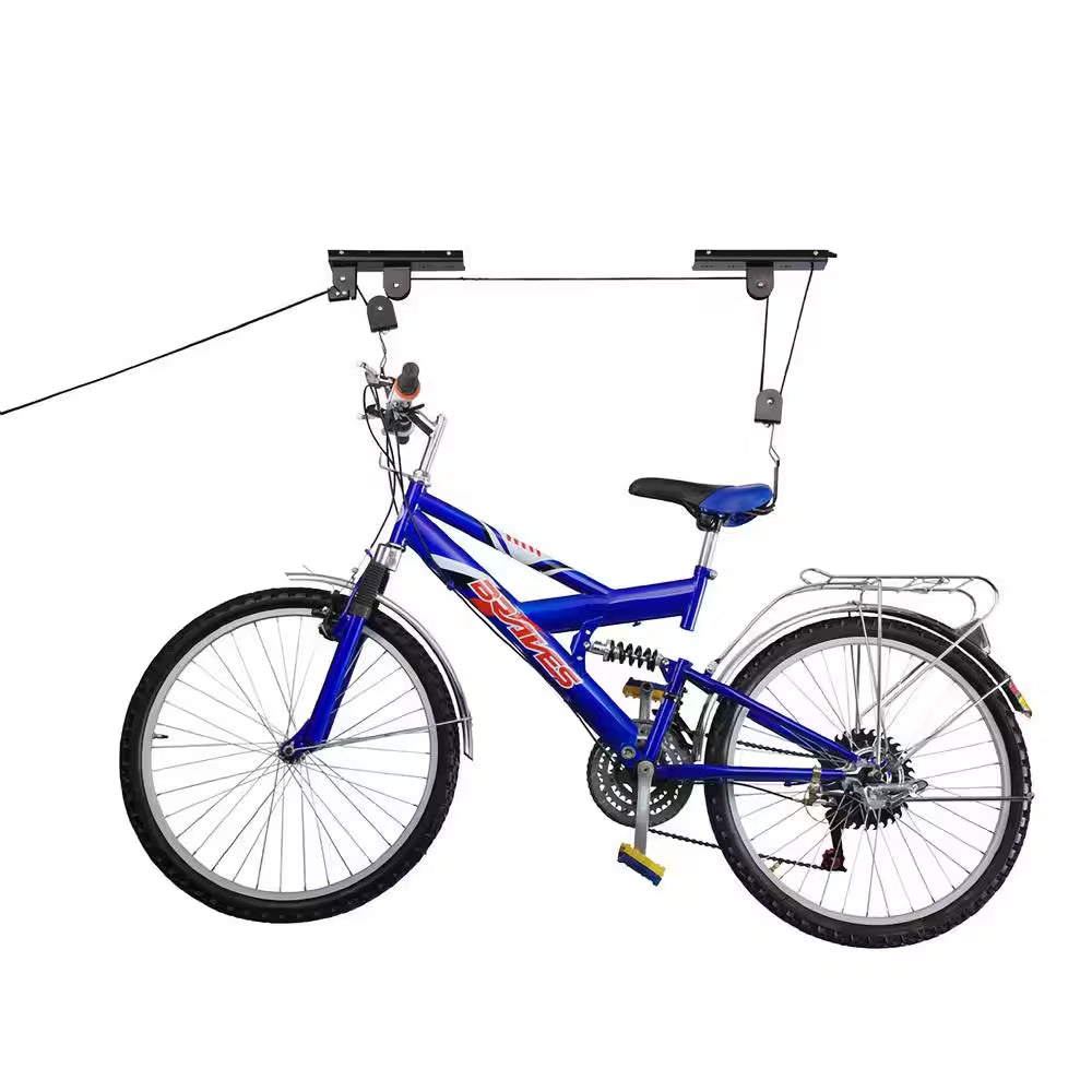 Black 1-Bike Ceiling Mount Garage Bike Rack
