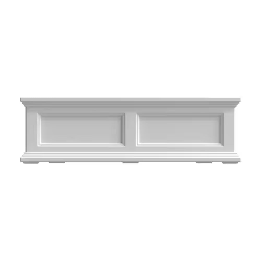 Fairfield 36 In. X 11 In. Self-Watering White Polyethylene Window Box