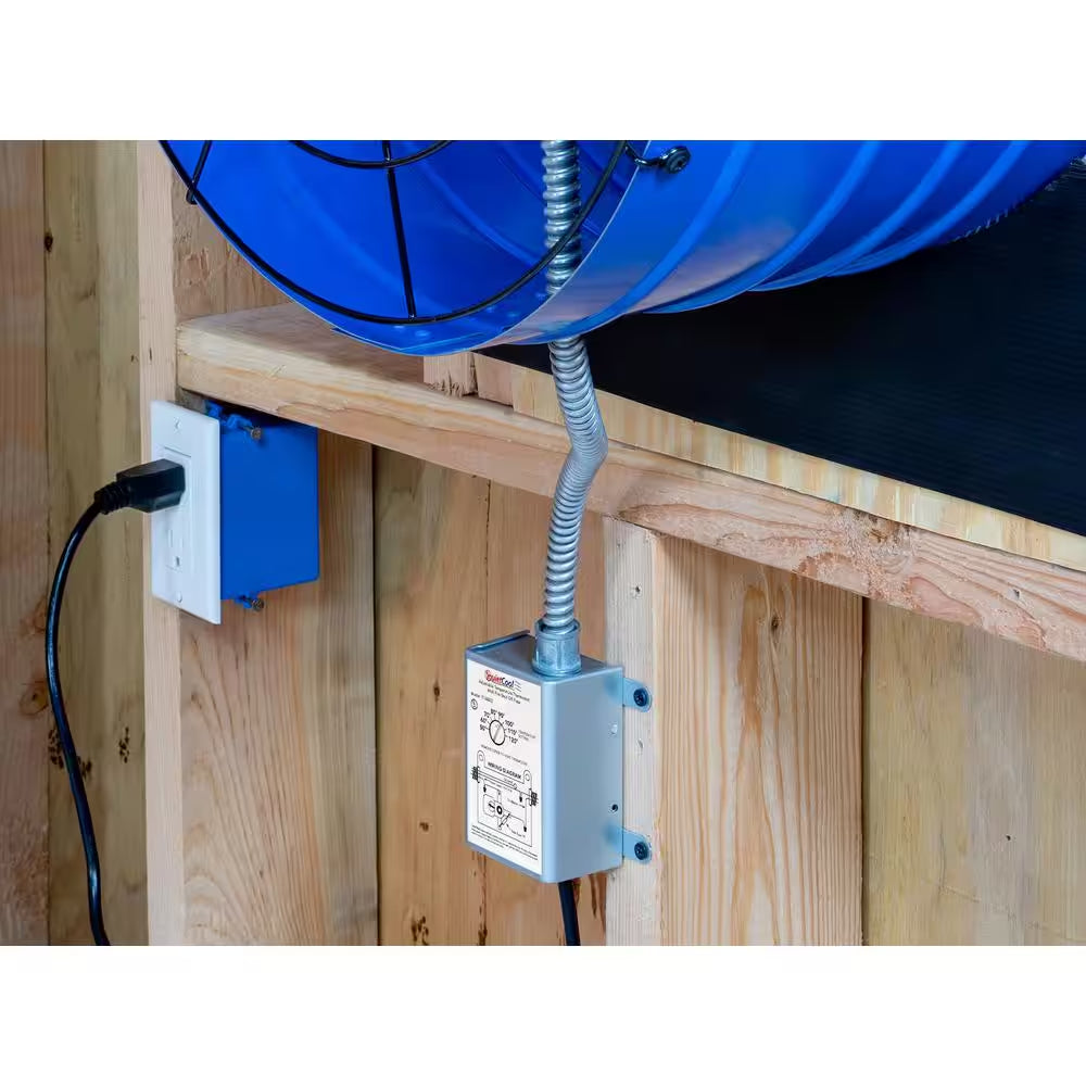 Attic Fan Mechanical Replacement Thermostat with Built-In Fire Safety Shut Off