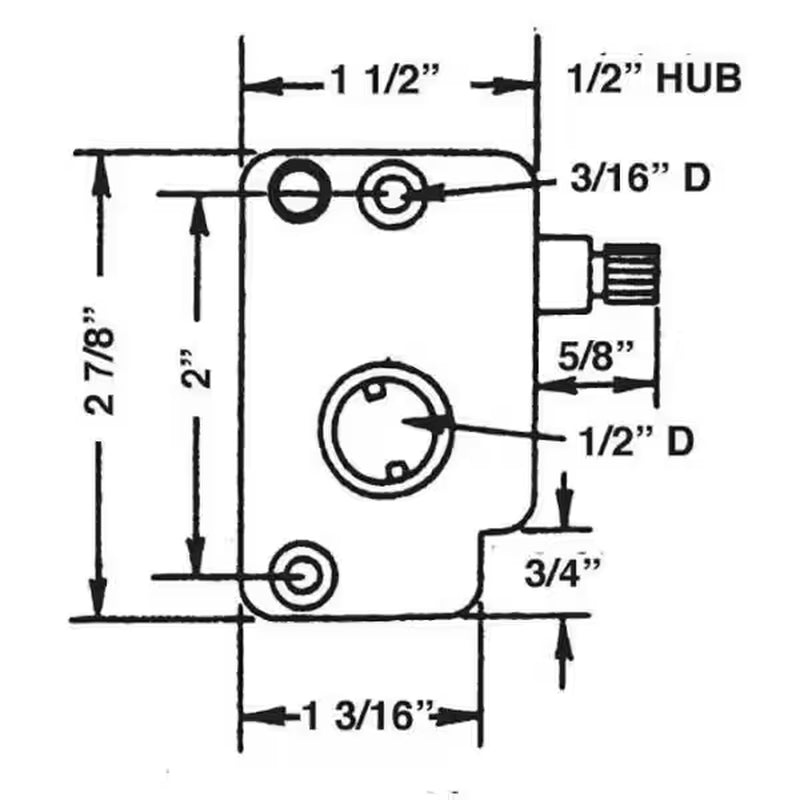 1/2 In. Mill Cast Metal Right Hand Mobile Home Window Operator