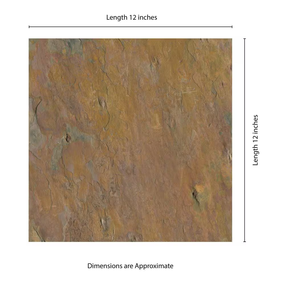 Peacock Natural Slate Stone Look Tile 12 In. X 12 In., Floor and Wall (10 Sq. Ft. /Case)