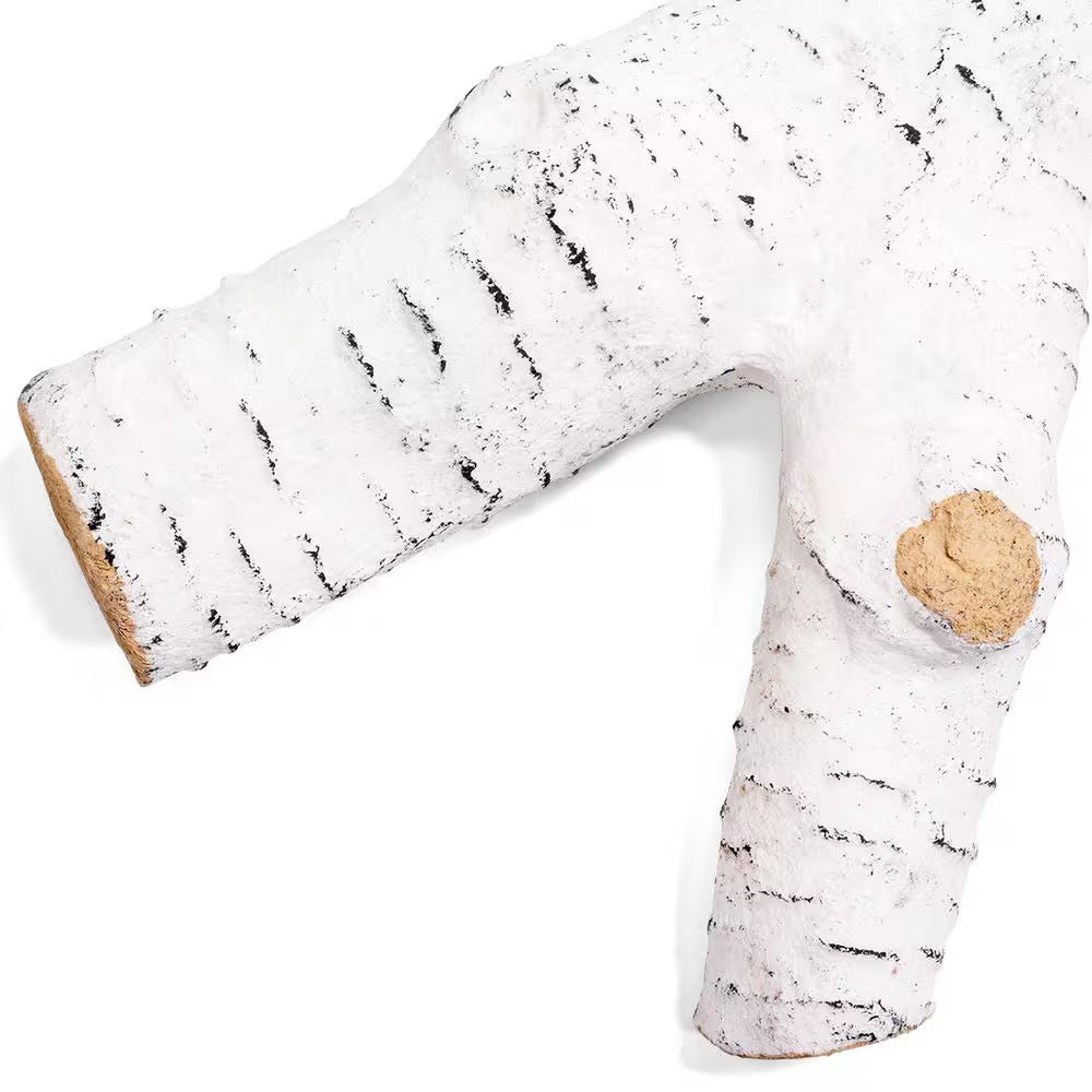 11.75 In. W Vented Decorative Ceramic Wood Gas Fireplace Logs Set for Indoor/Outdoor Fireplaces and Fire Pits (Set of 6)