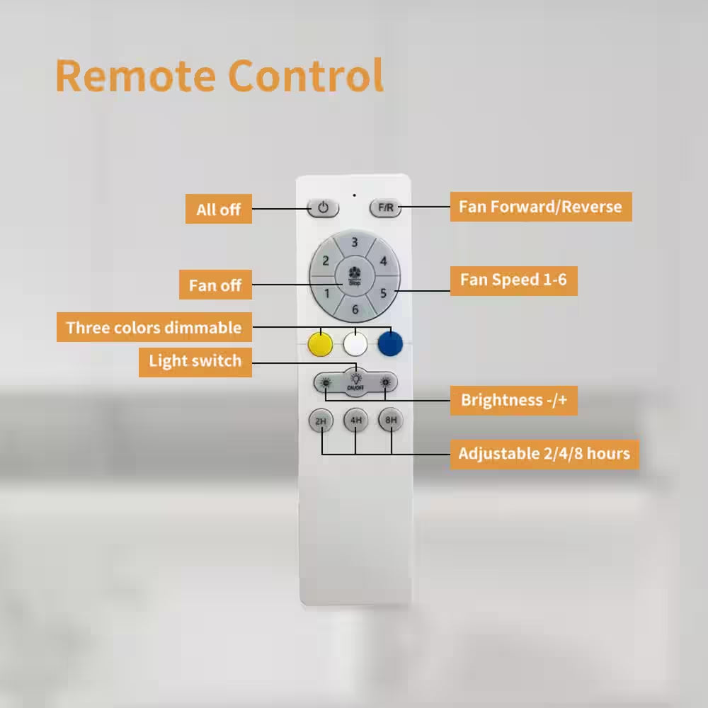 Blade Span 42 In. Indoor Black Modern Flush Mount Ceiling Fan with LED Light Bulbs with Remote Control