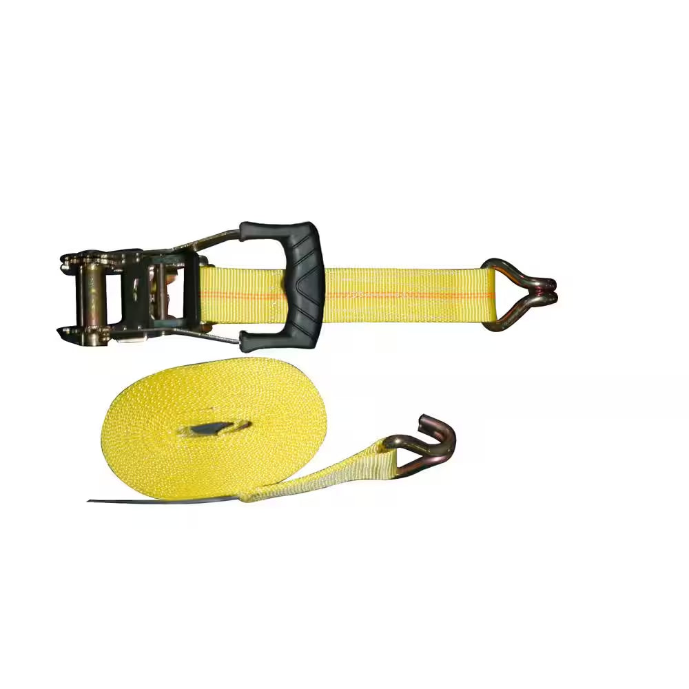 27 Ft. X 2 In. Heavy-Duty Ratchet Tie-Down Strap with J Hook