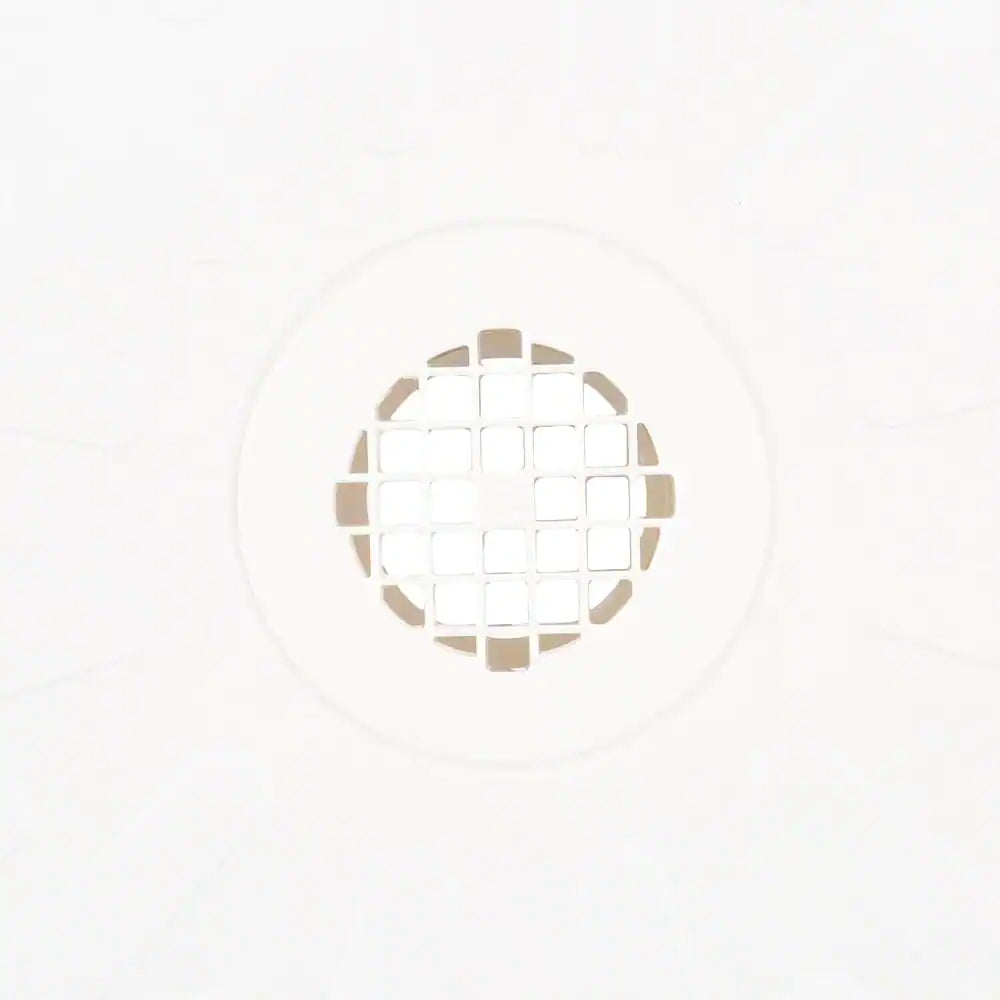 32 X 32 Alcove Shower Pan Base with Center Drain in White