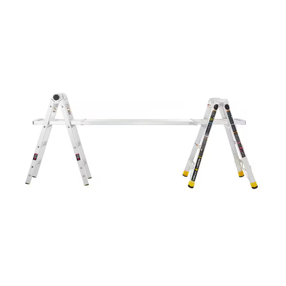 Lightweight Aluminum Rail Brackets, Fits All Gorilla MPX Multi-Position Ladders, Quick and Easy to Use