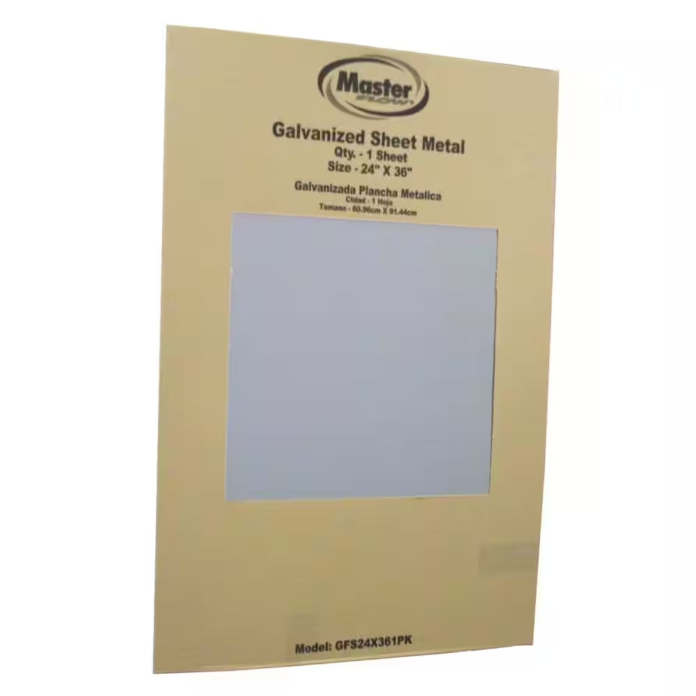 24 In. X 36 In. Galvanized Steel Flat Sheet