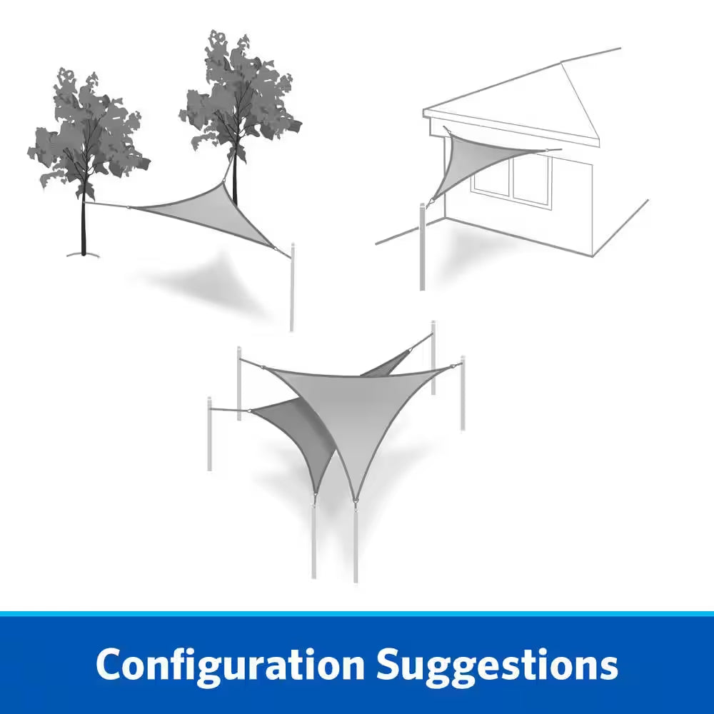 Ready to Hang 11 Ft. X 11 Ft. Brick Triangle Shade Sail