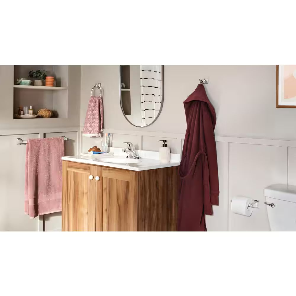 Adler 4 In. Centerset Single Handle Low-Arc Bathroom Faucet in Chrome