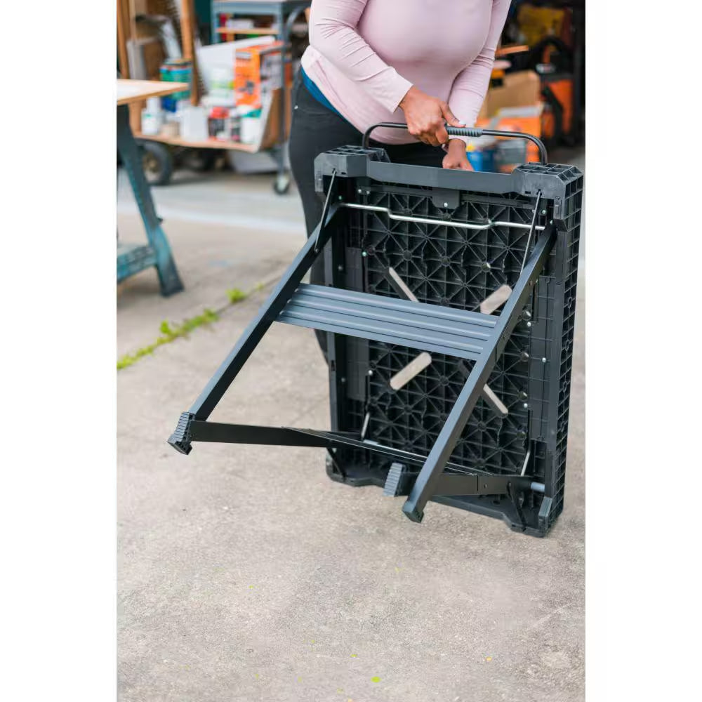 33 In. Folding Portable Workbench Sawhorse and 12 In. Medium Trigger Bar Clamp (2 Pack)