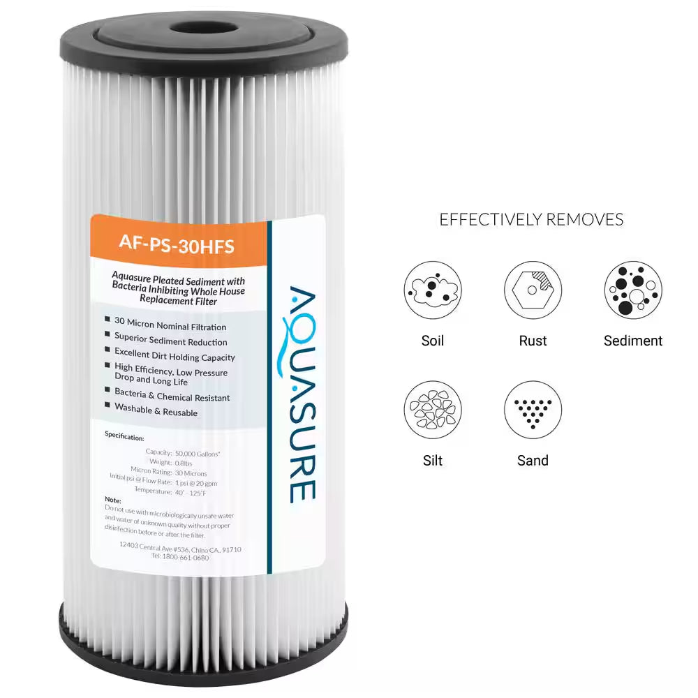 Fortitudev2 Pleated Sediment Whole House Water Filter Cartridge