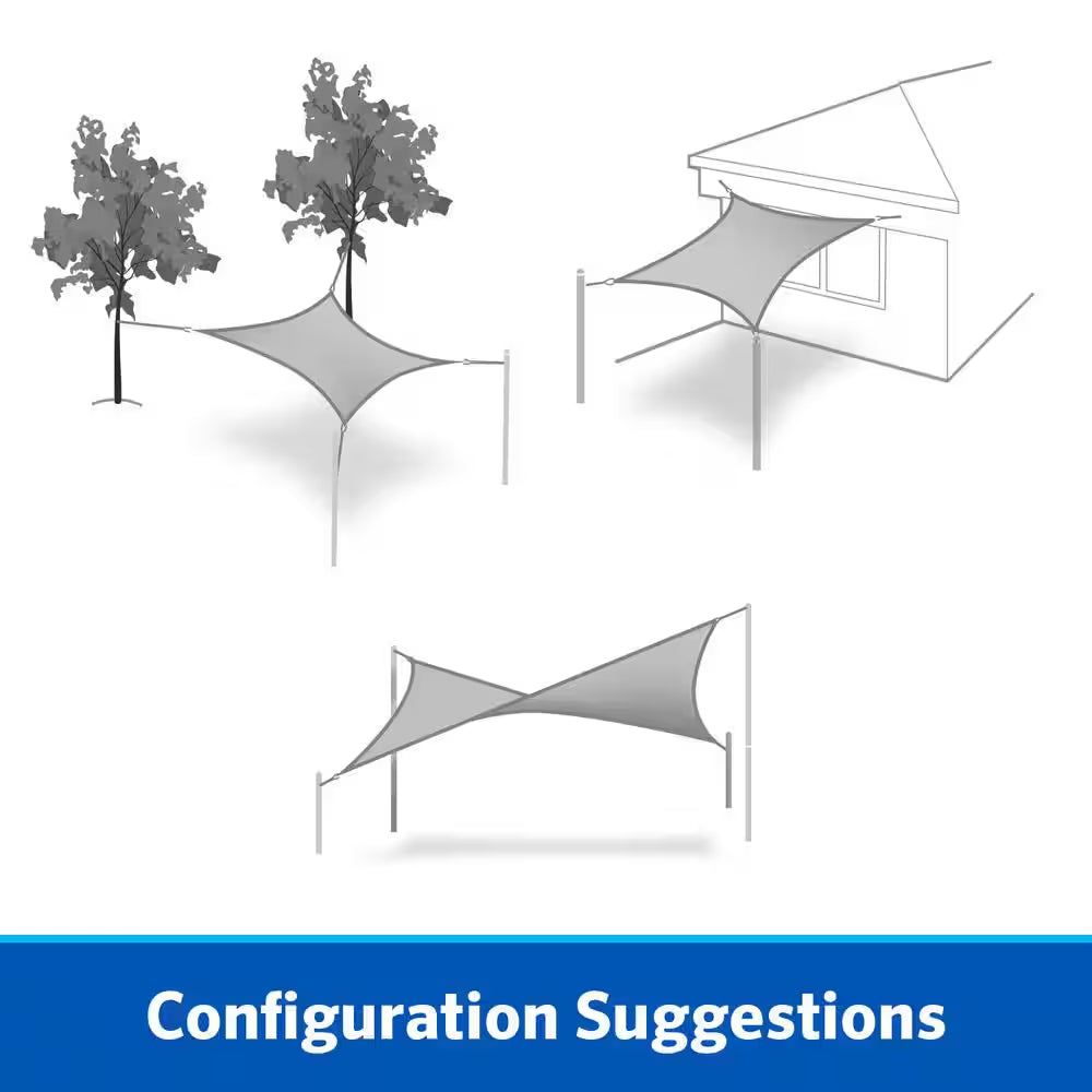 11 Ft. X 8 Ft. Steel Rectangle Shade Sail
