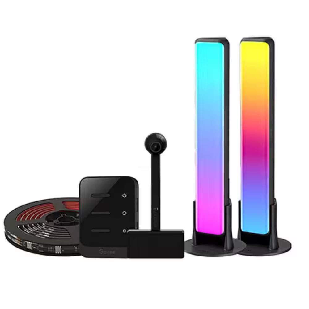 RGBIC TV Backlight Kit 12.5 Ft. Smart LED Strip Light with Camera and Two Light Bars for 55-65 In. Tvs Wi-Fi Enabled