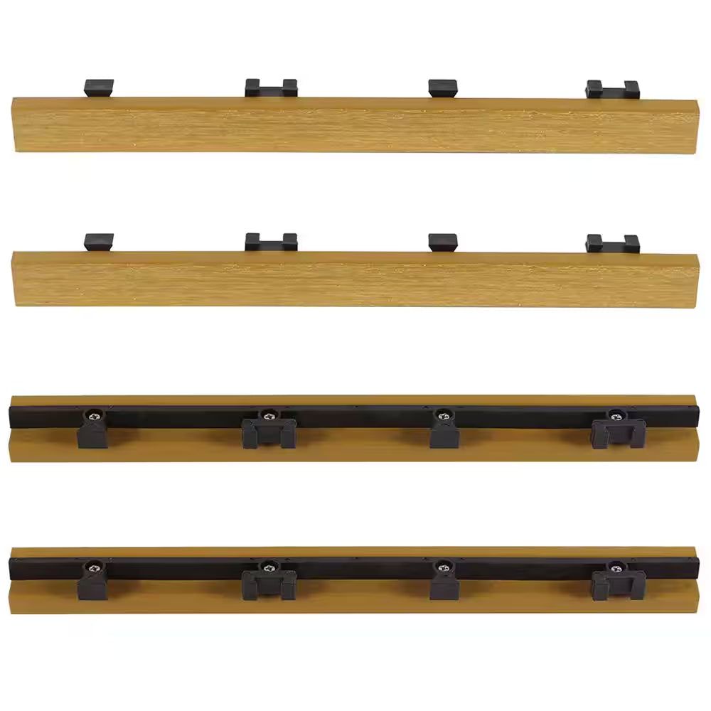 1/12 Ft. X 1 Ft. Quick Deck Composite Deck Tile Straight Trim in English Oak (4-Pieces/Box)