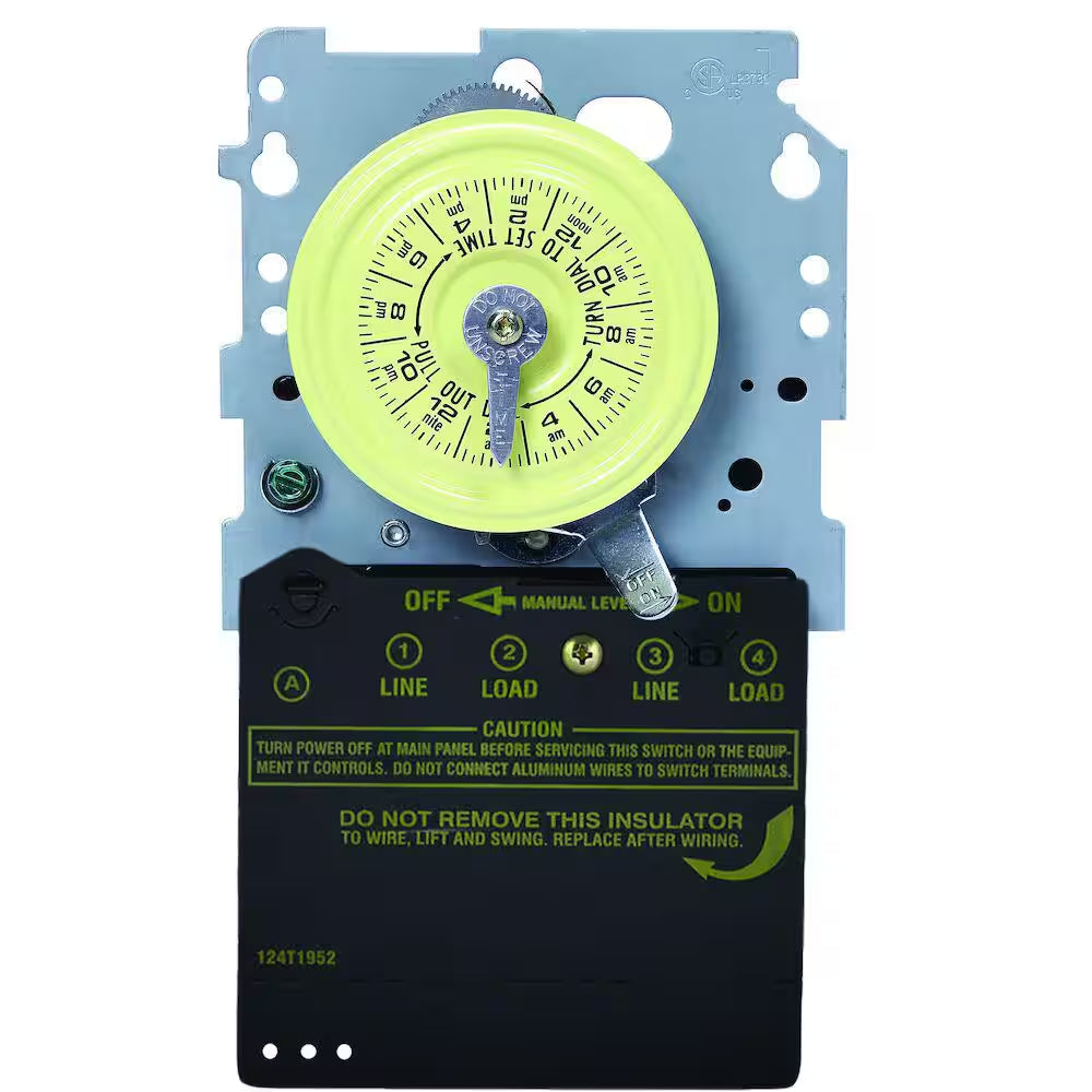 T100 Series 40 Amp 208-277V DPST 24 Hour Mechanical Time Switch Mechanism