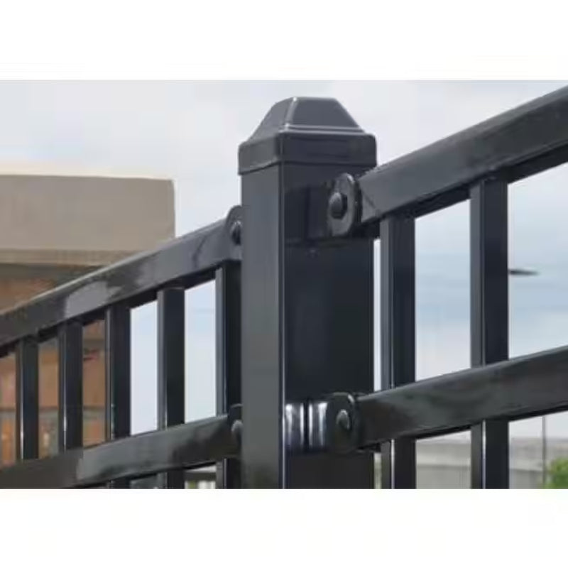 Versai Gloss Black Fence Post End Brackets (6-Pack)