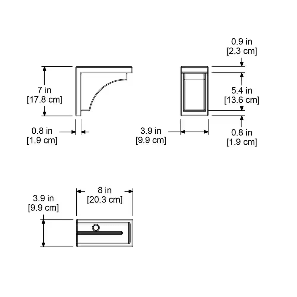 Nantucket White Polyethylene Decorative Corbel