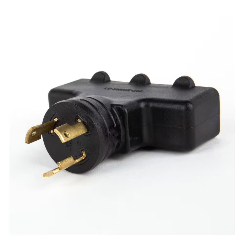 30 Amp 120-Volt L5-30P to (3X) 5-20R Generator Plug Adapter