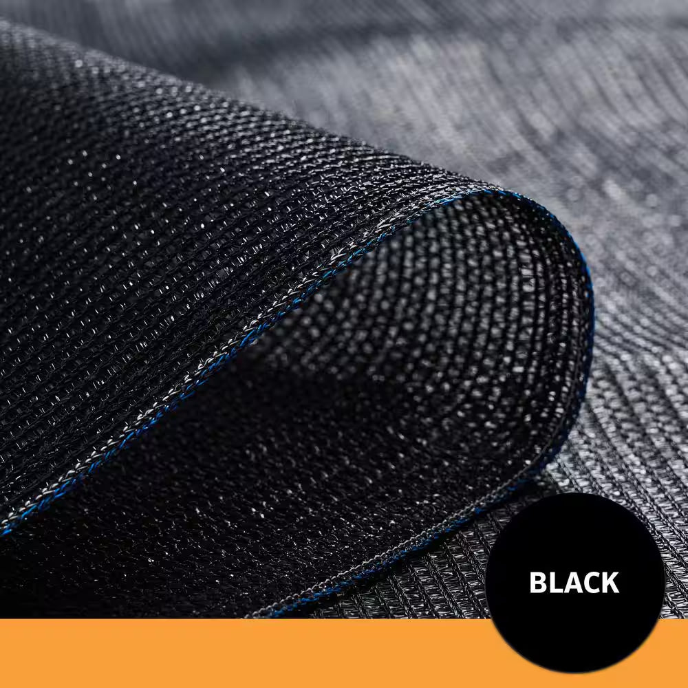 6 Ft. X 100 Ft. Shade Fabric Cloth Roll Black - 70% UV Block